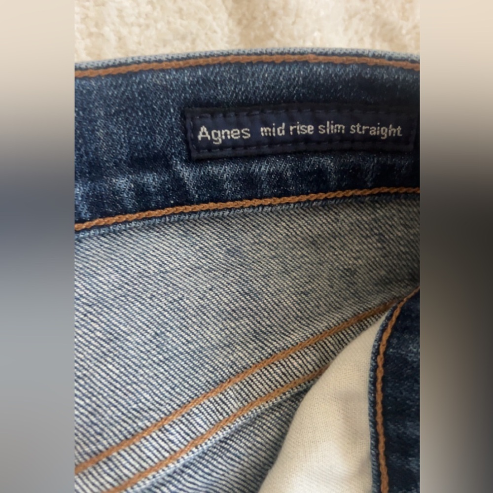 Citizens Of Humanity Dark Blue Agnes mid rise slim straight Jeans 👖 - Picture 6 of 12